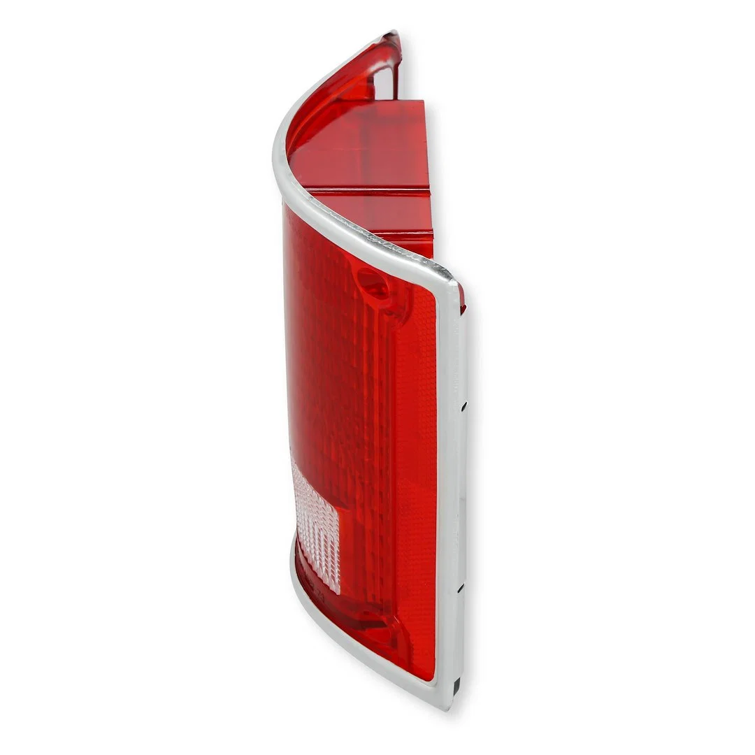 07-106 – HOLLEY Tail Light Lens, Red Lens With Clear Reverse Rectangular Single With Chrome Trim/ Mo - view 2